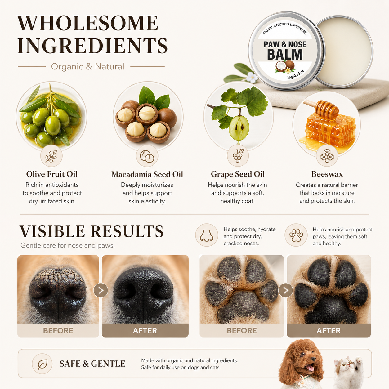 Natural Paw & Nose Balm