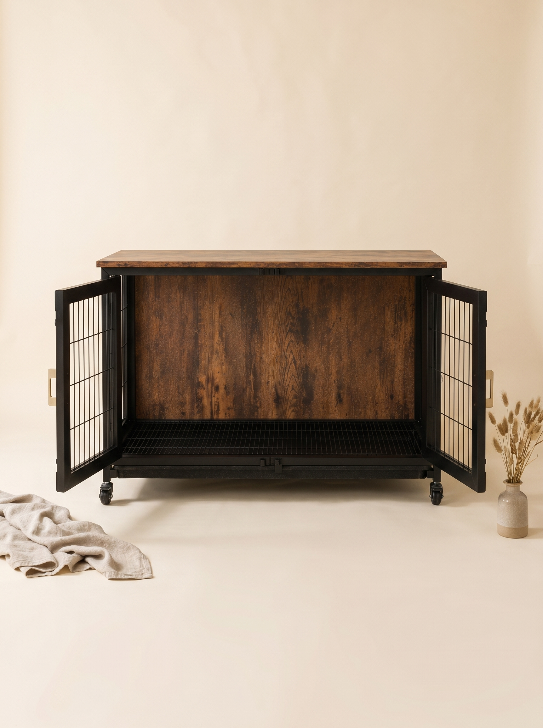 NOORYN Nordic dog furniture crate, premium product photograph